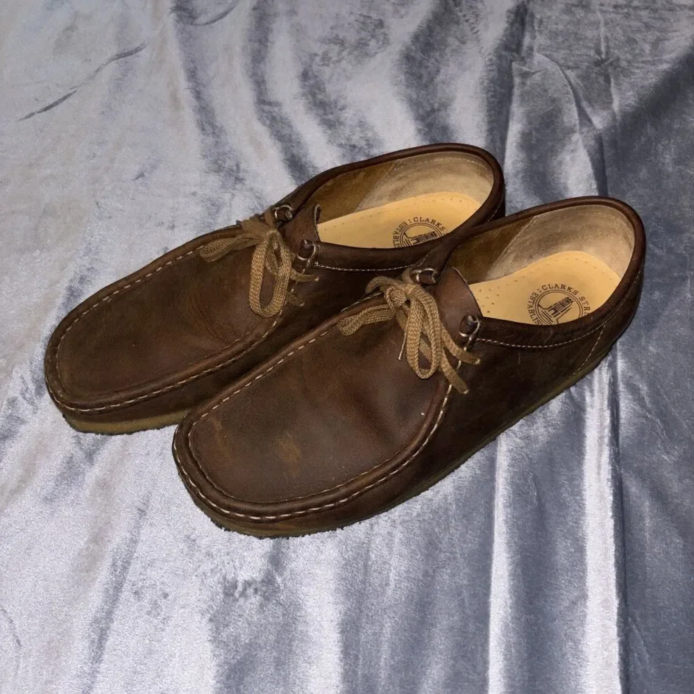 Clarks Original Wallabee Shoes Beeswax Leather Size 11 M